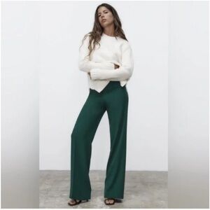 Zara Green Flowy Pants